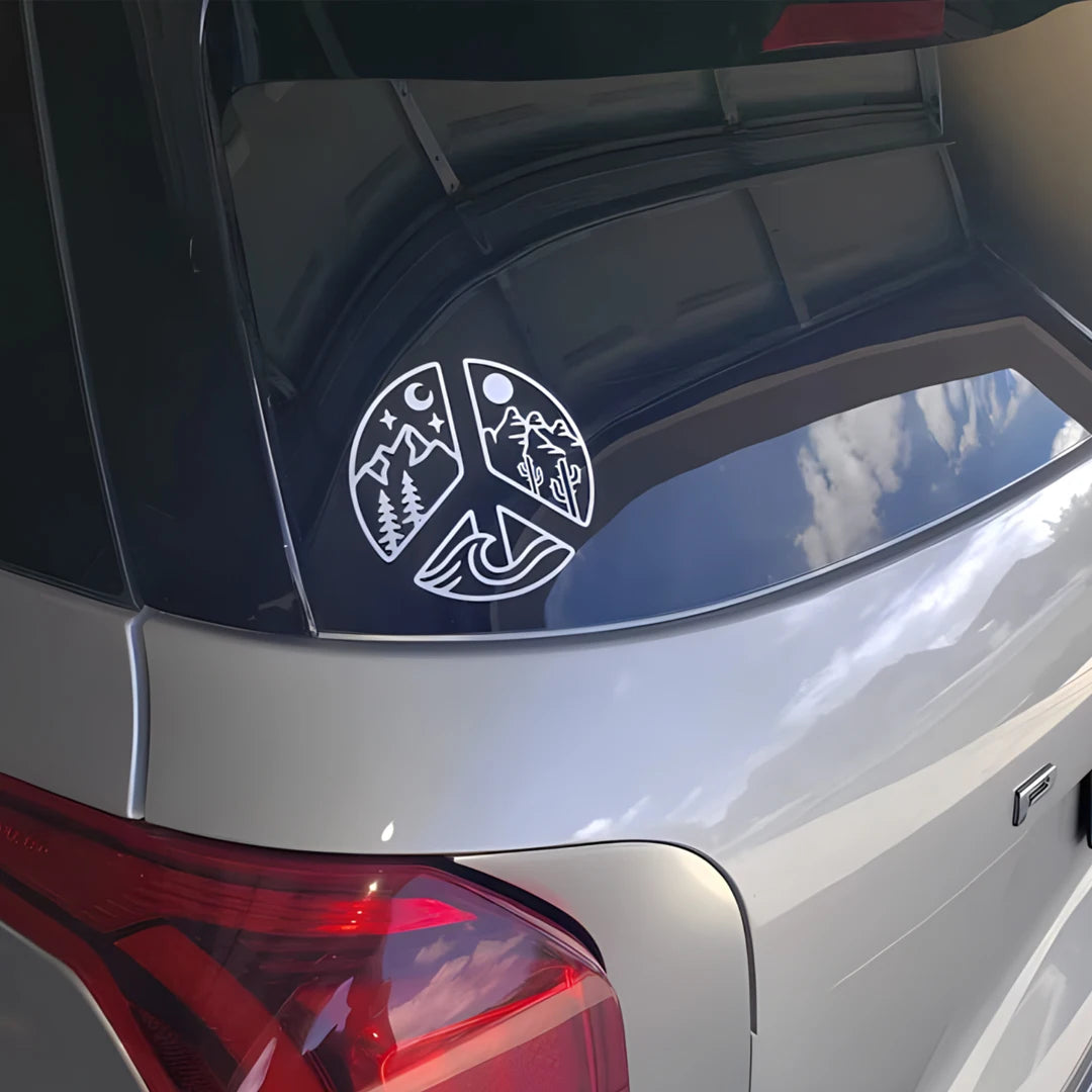 DECAL [Elemental Peace] Vinyl Decal | Mountain Decal | Peace Decal | Car Window Decal | Laptop Decal | Water Bottle Decal | Car