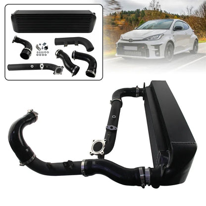 High-performance Competition Intercooler & Charge Boost Pipe Hose Kit For Toyota Toyota GR Yaris 1.6T Bar & Plate Aluminum Black