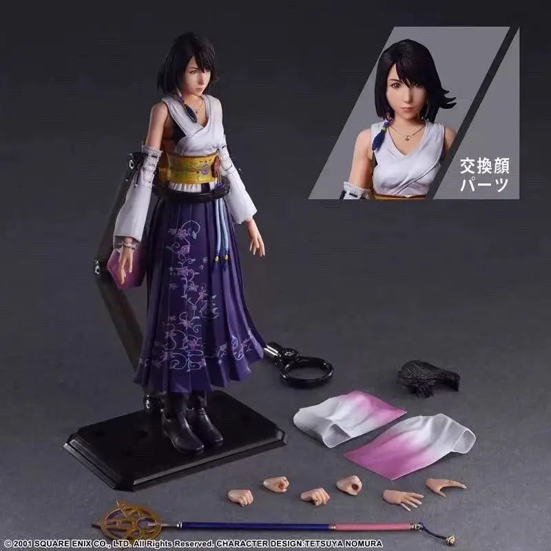 In Stock Play Arts Kai Yuna 2.0 & Tifa Final Fantasy X Action Figures