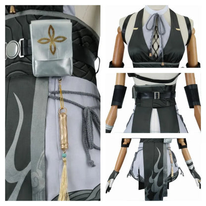 Wuthering Waves Rover Cosplay Costume Wig Female Uniform Earrings Bag Main Character Resonator Halloween Party for Women