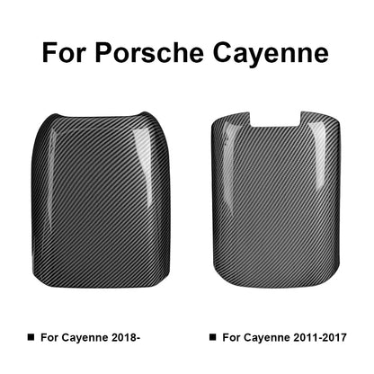 For Porsche Cayenne 2011-2017 2018-2025 Car Center Control Armrest Box Panel Cover ABS Carbon Style Trim Interior Accessories