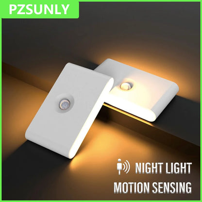 LED Wall Lamp Motion Sensor Light Wireless Night Light Type C Rechargeable Wall Mount Lights for Living Room Hallway Bedroom