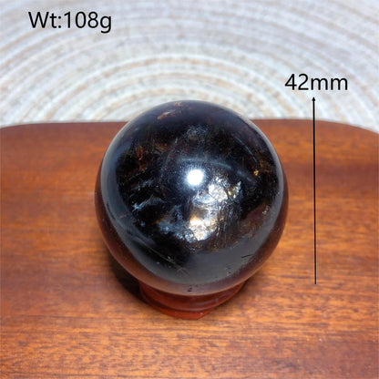 Natural Crystal Phlogopite Golden Flashy Mica Sphere Painting Gemstones Mineral Energy Reiki Home Decorations Gift