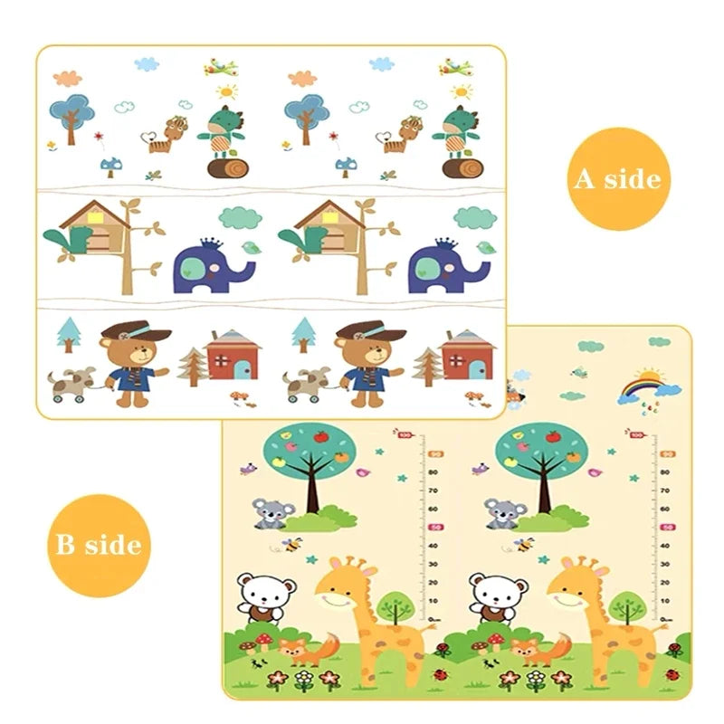 2024 New Large Size Thicken Baby Crawling Play Mats Folding Mat Carpet Play Mat for Children's Safety Rug Toys Gift Have Creases