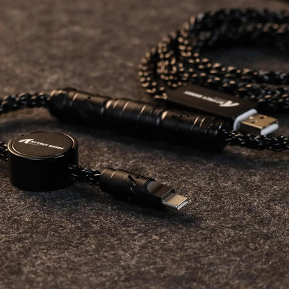 ATTACK SHARK C07 Custom USB C Keyboard Cable with RGB Lighting for 8KHz Magnetic Keyboard, 5-Pin CNC Aviation Connector