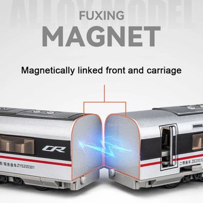 1/87 High Speed Railway Alloy Train Models Car Toys Magnetic Connect Doors Opened Train Model For Hobbyists Hobby Collections