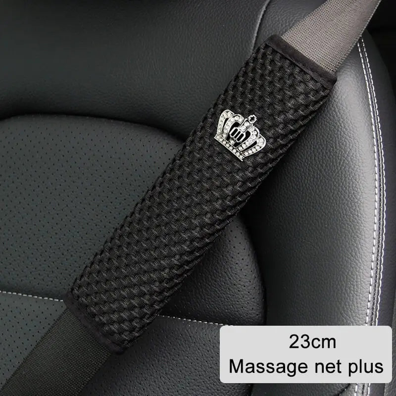 Car Seat Belt Shoulder Guard Padding Pad Four Seasons Massage Net Lengthened 23cm 30cm 50cm 75cm Car Interior Accessories