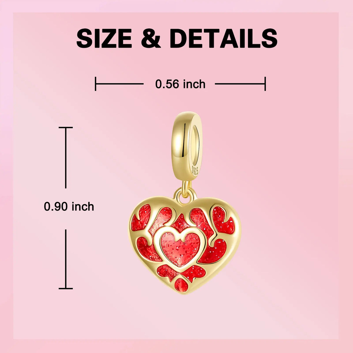 Tears of The Kingdom Hyrule Link Hit Points Heart Container for Original 925 Charms Bracelet Silver Charm Bead for Women Jewelry
