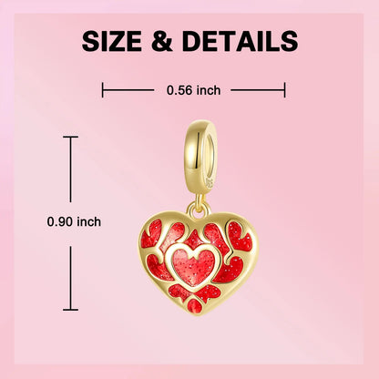 Tears of The Kingdom Hyrule Link Hit Points Heart Container for Original 925 Charms Bracelet Silver Charm Bead for Women Jewelry