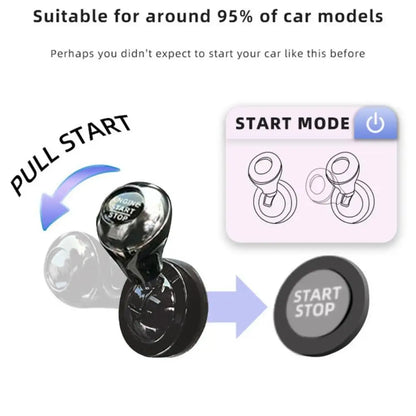 Car Start Button Cover Retro Joystick Decoration Car One Click Start Joystick Decorative Ball Automotive Interior Accessory