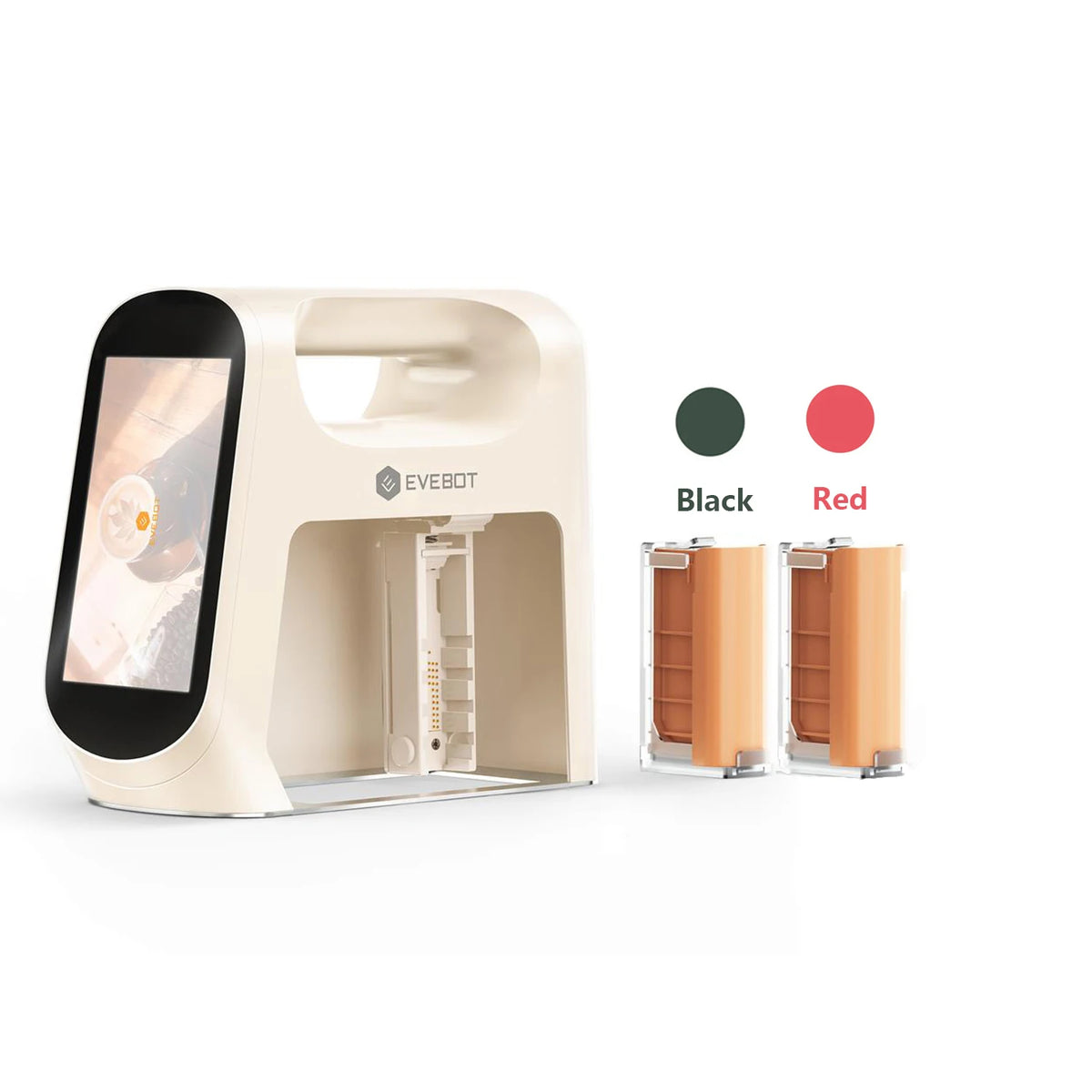 EVEBOT Smart Handheld Food Printer 5cm Print Head (Next-Gen with Visual Positioning) Flip Screen Ideal For Cafés & Coffee Shops