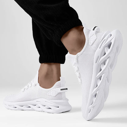 Summer Men Casual Sports Running Shoes Breathable Lightweight Sneakers Outdoor Mesh Black Athletic Jogging Tennis Walking Shoe
