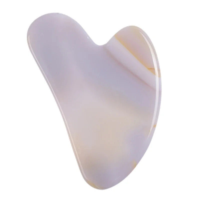 Heart Guasha Stone Face Rose Quartz Jade Massage Tool Chin Nose Lifting Firming Scraping Board Massage Facial Health Care Skin