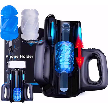 THRUSTING-PRO Thrusting High Speed Male Masturbator Machine Automatic Telescopic Masturbation Cup Handsfree Sex Toy For Men