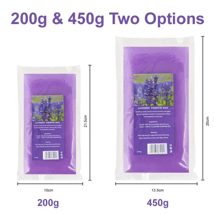 450g/200g Lavender Moisturizing Hands And Feet Mask Peel Off SPA Care Paraffin 1/3Pcs Paraffin Nourishing Hands Restores Gloss