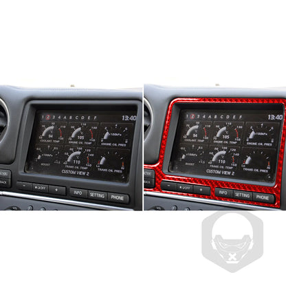 For Nissan GTR R35 2008-2016 Accessories Carbon Fiber Car Interior Navigation Display Surround Frame Cover Trim Sticker