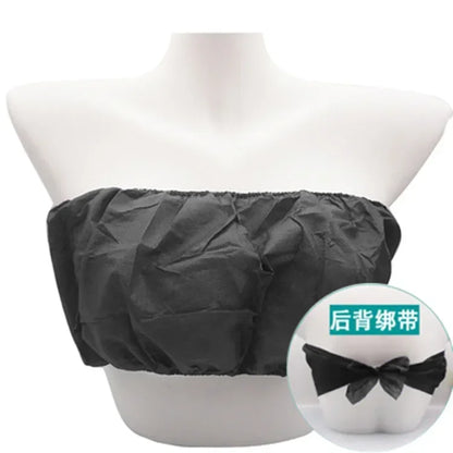 50x Soft Strapless Disposable Bras Women's Spa Top Underwear Brassieres Top Garment for Spray Tanning Beauty Salon Lightweight