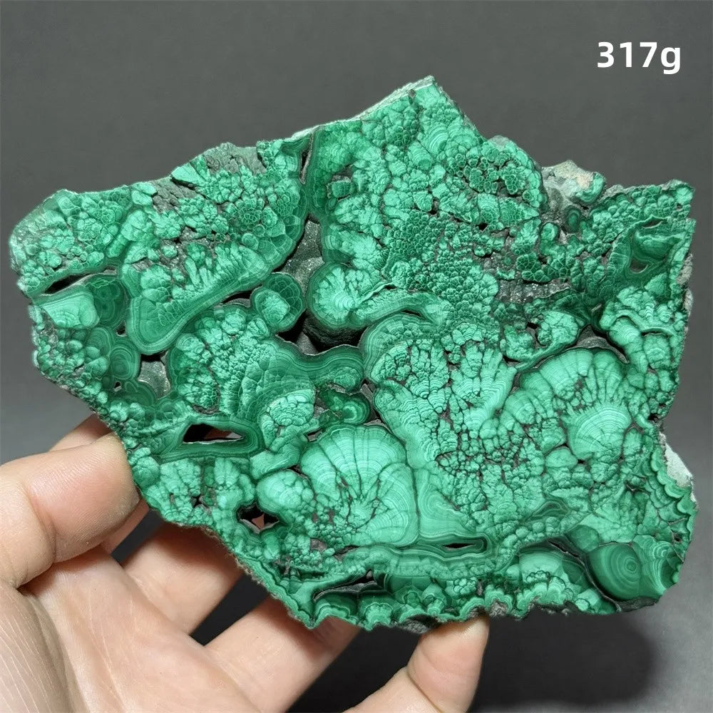 5A+ Natural Malachite Mineral Raw Stone Slice Home Office Feng Shui Decoration Therapy Spiritual Meditation Gem