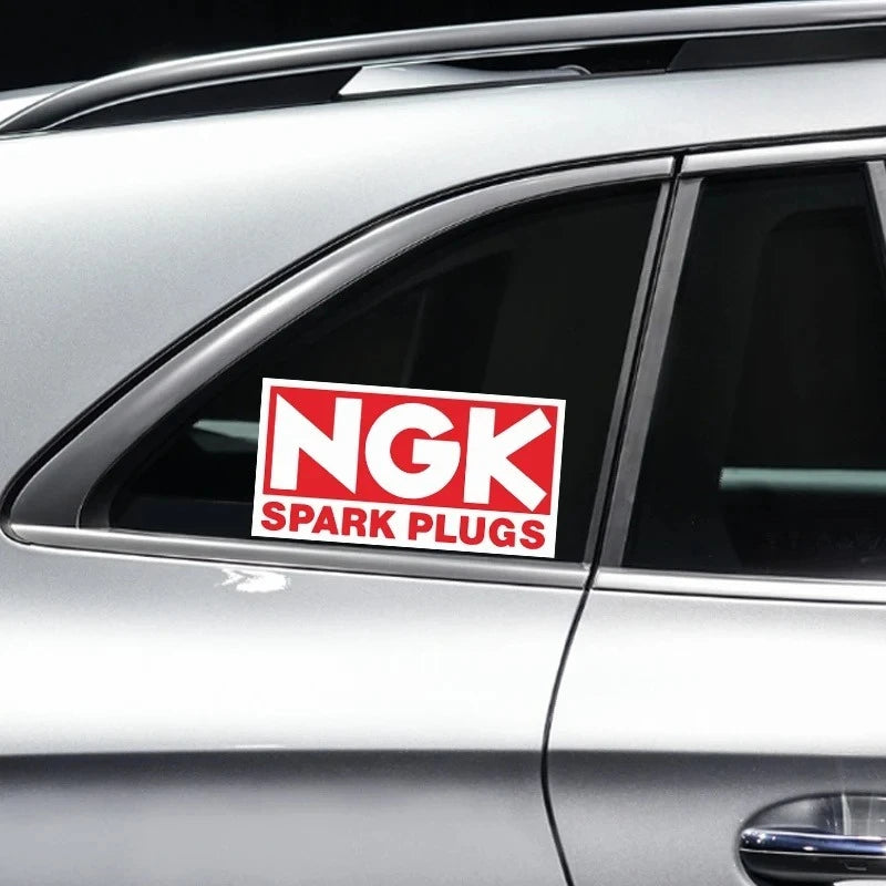 Waterproof Reflective NGK Spark Plug Car Sticker Creative Personalized Body Decoration Glass Sticker