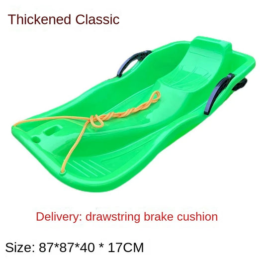 Outdoor Children Skiing Board Double Thick Snowboard Adult Veneer Sandboard Snow Circle Sledge