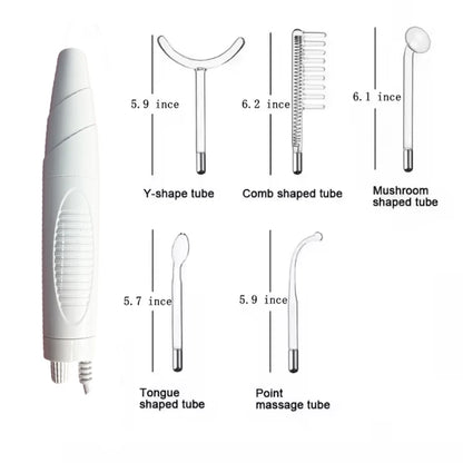 5in1 High Frequency Face Wand Improve Skin Elasticity Portable Handheld High Skin Therapy Wand Machine Neon Argon