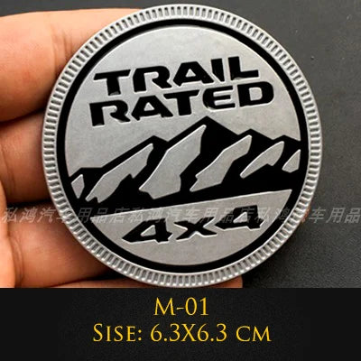 3D Metal Emblem 4X4 Trail Rated Badge High Country Logo Stickers For Jeep Wrangler Patriot Car Styling Car Stickers Accessories