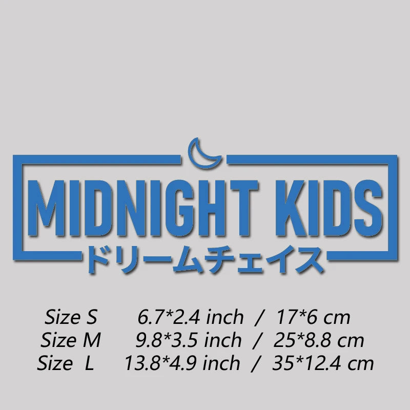 Midnight Kids JDM Car Decal Waterproof Vinyl Sticker Trendy Drift Auto Window Exterior Decor