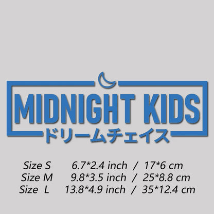 Midnight Kids JDM Car Decal Waterproof Vinyl Sticker Trendy Drift Auto Window Exterior Decor