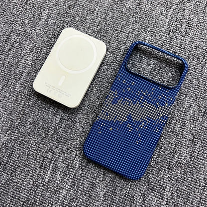 Slim Frameless Carbon Fibre Sunset PC For Magsafe Magnetic Case For iPhone 17 Air 16 Plus 15 14 13 12 Pro Max Shockproof Cover