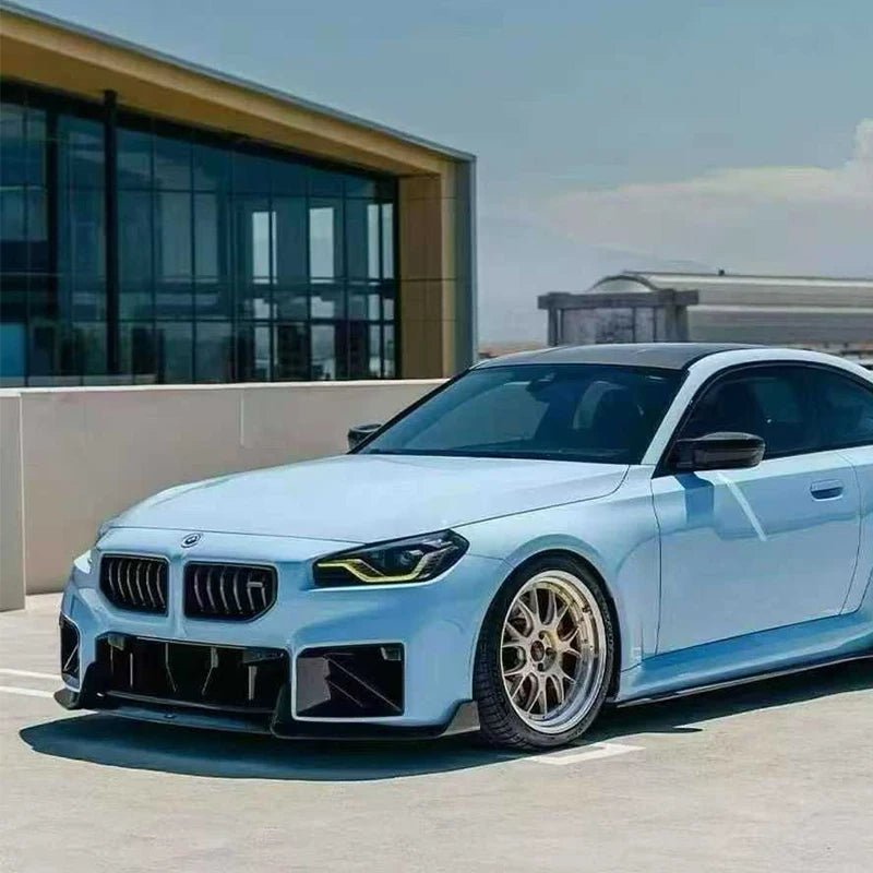 For BMW M2 G87 2022+ Carbon Fiber Car Front Bumper Diverter Spoiler Diffuser Front lip chin Shunt AD Style body kit