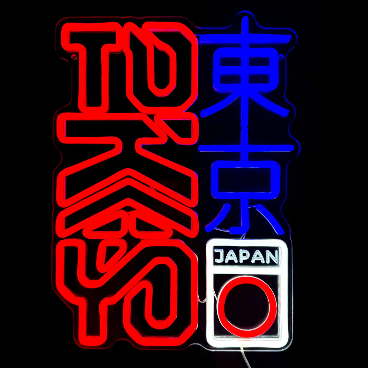 Tokyo Neon Sign Vibrant Japanese Kanji Art for Room Decor LED Neon Light Up Hanging Sign for Bar Pub Party Bedroom Home Decor