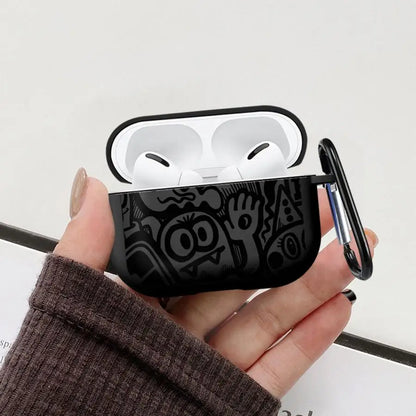 Case For Airpods 3 Pro3 4 Pro2 2 Pro 1 Earphone Cases Cover Super Cool Black Graffiti