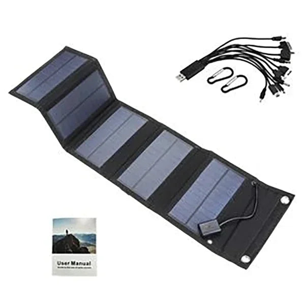 600W Foldable Solar Panel Emergency Solar Phone Charger 600W - Waterproof Foldable Panel with 5V USB for Blackouts & Outdoor