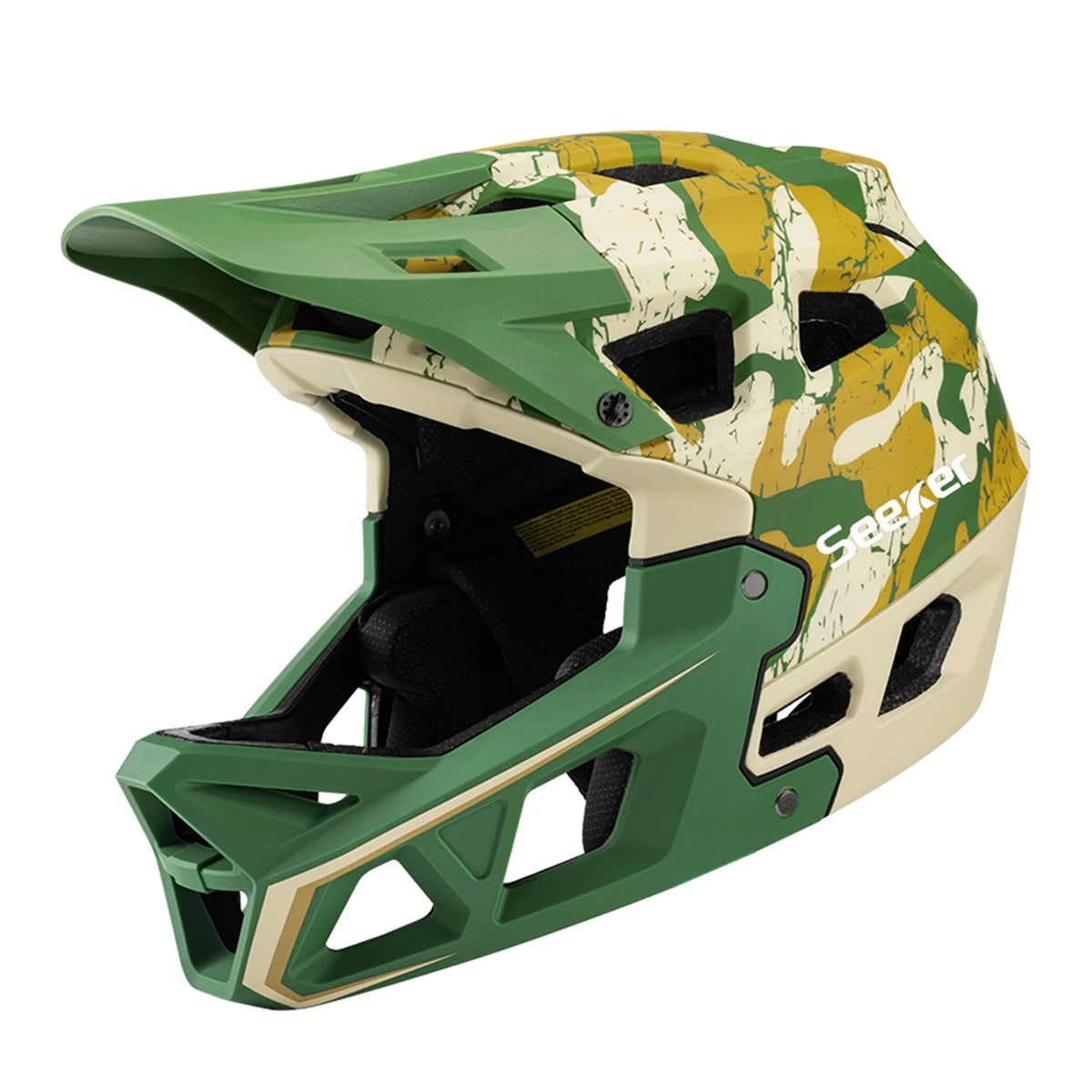 UMUSEEKER Bicycle Cross-Country Full-Face Helmet, One-Piece Impact-Resistant Adult Mountain Biking Downhill Safety Protective He