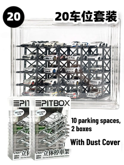 Diorama 1/64 Modular Multi-Storey Parking Lot Rack Model Car Display Storage Cabinet Models