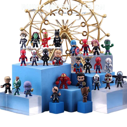 Capsule Toys the Avengers Hulk Thor Spider Man Venom Captain Decoration Collection Action Figure Toy Xmas Fans Gift