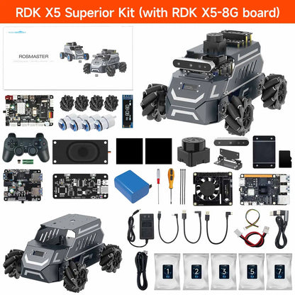 ROSMASTER M1 AI Large Model Embodied Intelligence Educational Robot Support 3D Depth Vision Jetson/Raspberry Pi/RDK X5 Control