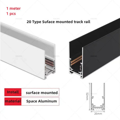 Magnetic Track LED Light Fixtures Flexible Ceiling Spotlight Rail Strip Magnet System For Indoor Modern Home Living Room Kitchen
