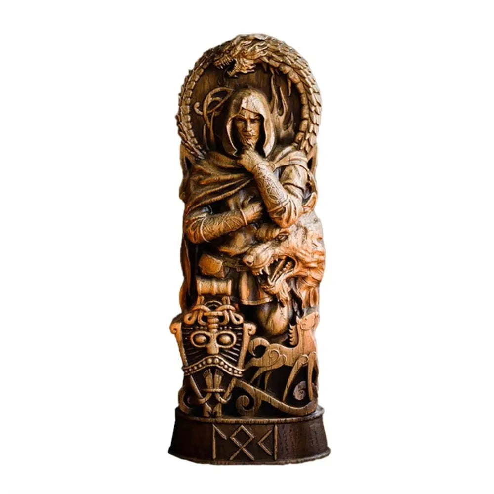 Retro Nordic Gods Sculpture Resin Crafts Mythical Freya Statue Collectible Carving Hero Art Figurine Gift for Mythology Lovers