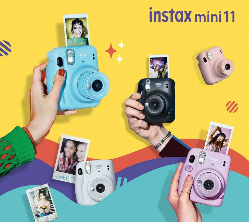 Fujifilm Instax Mini 12 Instant Camera Optional 20/40 Sheets Instax Mini Film + Album + Bag Pink / Blue / Mint / White / Purple