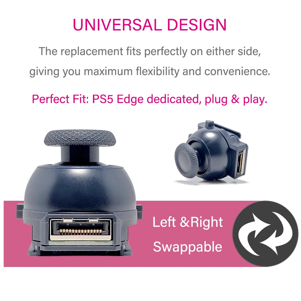Replacement Stick Module for PS5 Edge Controller TMR Joystick Adjustable Tension Module 3D Analog ThumbStick Anti-Drift Durable