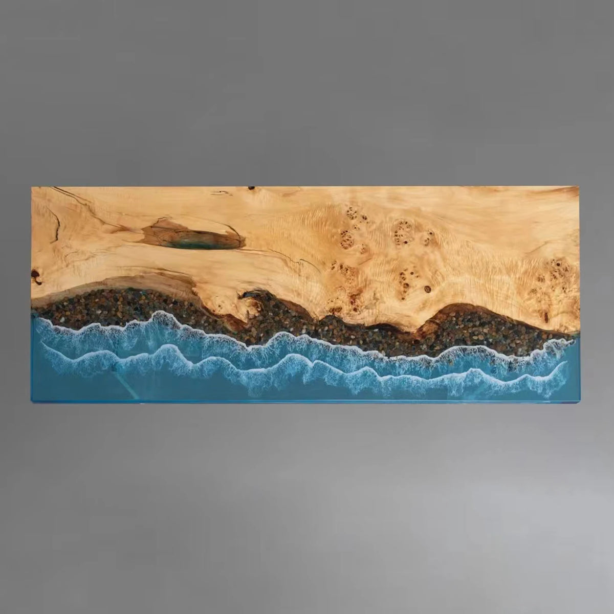 Waterfall epoxy resin wooden coffee table rosewood coffee table live edge epoxy resin coffee table