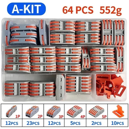 SPL2/3/4/5 Connector Wiring Terminal Quick PCT Lamp Wire Connector Parallel Wire Junction Box 1/2/3/4/5 in Multiple Out Splitter