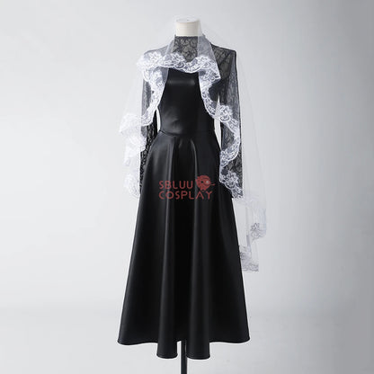 SBluuCosplay Osaragi Cosplay Costume Black Stretch Leather Dress R-Quality Christmas Halloween Cosutme