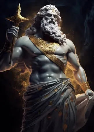 Zeus Sculpture Poster Black and White Greek God Abstract Prints Greek Mythology Canvas Painting Home Living Room Wall Decoration