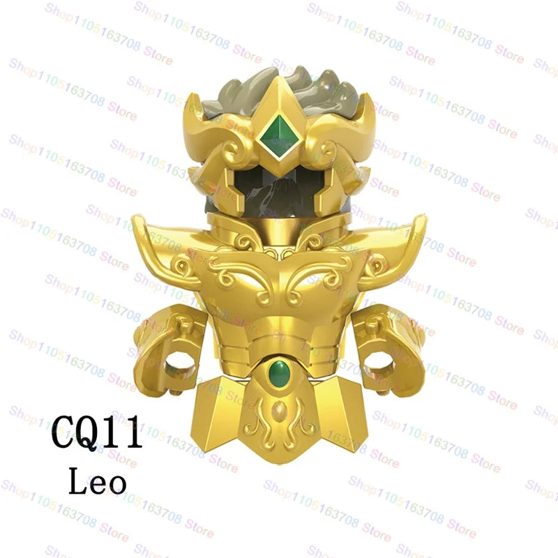 Saint Seiya Japanese Anime Cartoon Bricks Dolls Aiolia Aiolos Model Toys Building Blocks Figures Assembly Toys Gifts CQ11-22