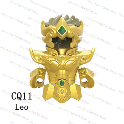 Saint Seiya Japanese Anime Cartoon Bricks Dolls Aiolia Aiolos Model Toys Building Blocks Figures Assembly Toys Gifts CQ11-22