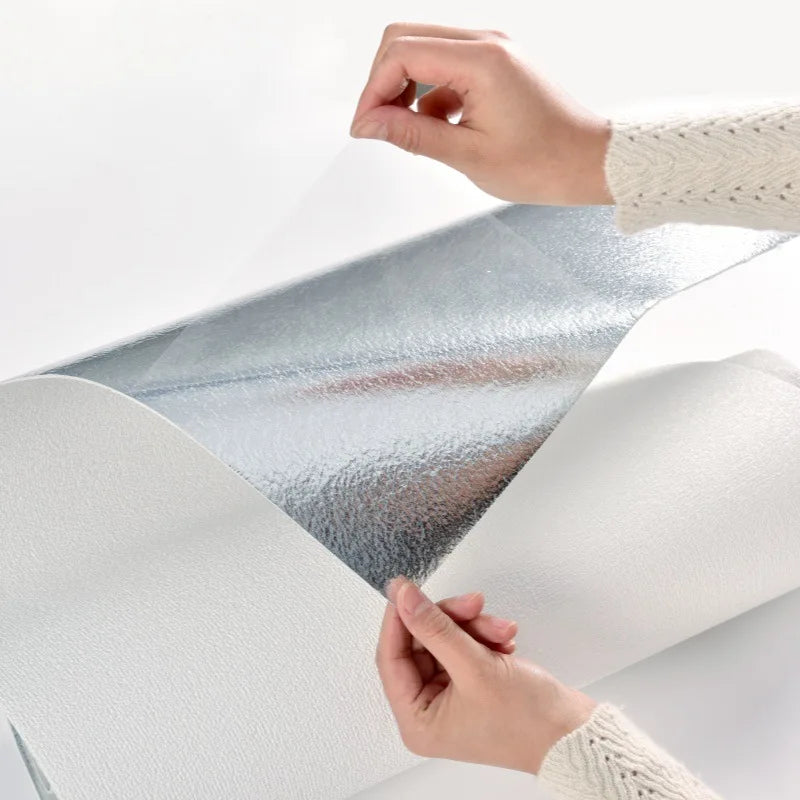 3D Linen Wall Paper Self-Adhesive Bedroom Warm Background Wallpaper Household Decor Waterproof Moisture-Proof Foam Wall Sticker