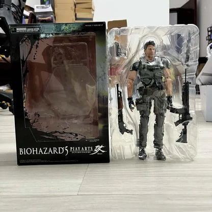 Play Arts Kai PA Chris Redfield Action Figure Biohazard 5 Character Articulated Model Toys Joint Movable Doll Birthday Gift