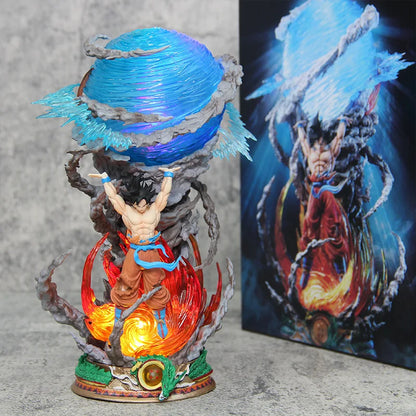 Hot Dragon Ball Son Goku Genki Dama Anime Led Lamp Collectible Statue Desk Decor Gift Men Glow In The Dark Action Figure ﻿